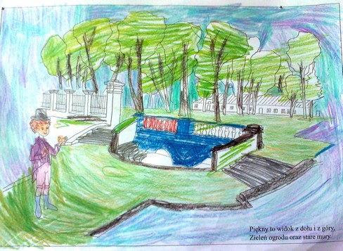 Ilustracja przedstawiająca Park Radziwiłłów