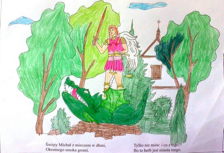 Ilustracja przedstawiająca herb miasta