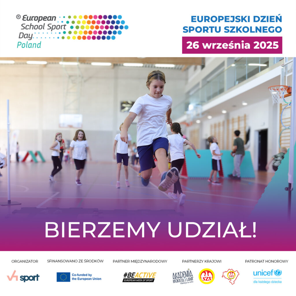 Plakat pokazujący, że szkoła bierze udział w akcji