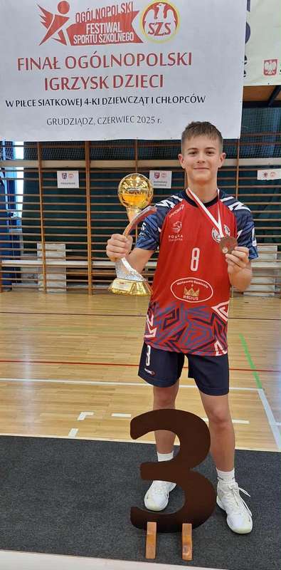 Karol Maj, uczeń klasy 7a powołany na zgrupowanie Kadry Polski U-14