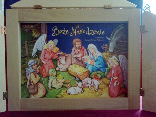 Teatrzyk kamishibai pod tytułem Boże Narodzenie