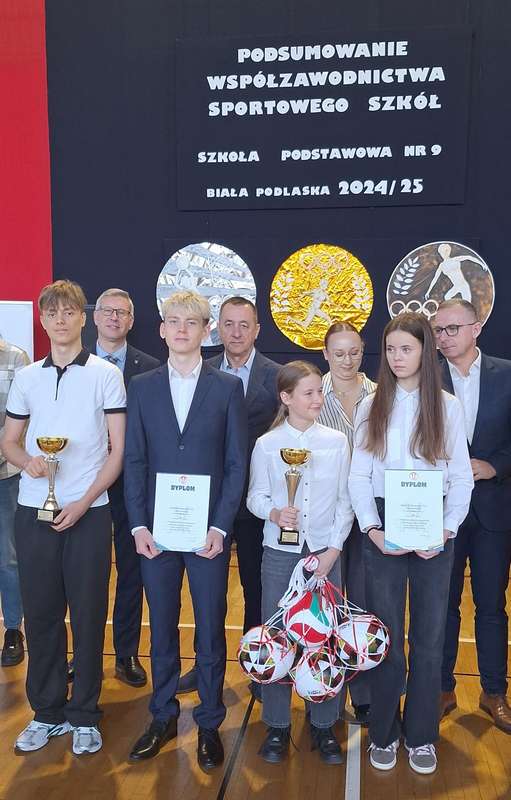 Delegacja naszej szkoły podczas Podsumowania Współzawodnictwa Sportowego Szkół Miasta Biała Podlaska.