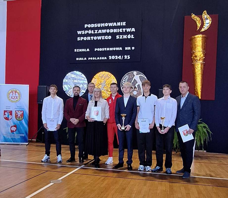 Delegacja naszej szkoły podczas Podsumowania Współzawodnictwa Sportowego Szkół Miasta Biała Podlaska.