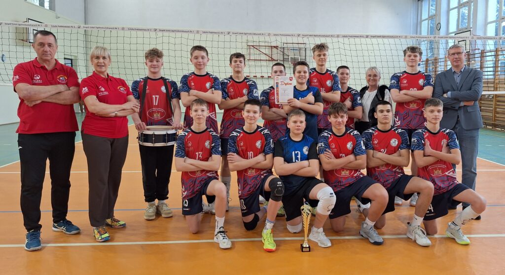 Siatkarska reprezentacja chłopców naszej szkoły.