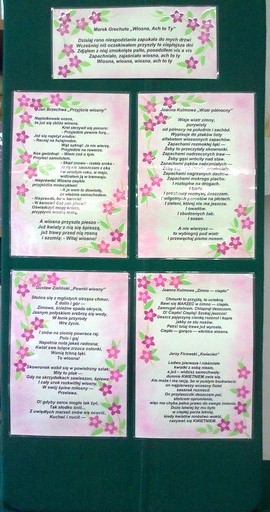 Wystawa wierszy o wiośnie